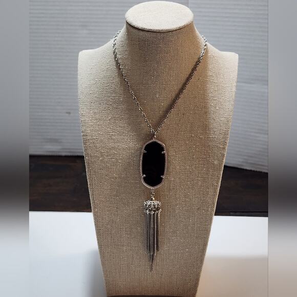 Kendra scott black and silver Rayne necklace - Picture 4 of 15